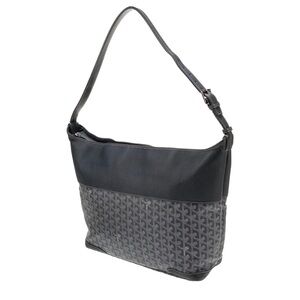 goyard grenadine in gray leather and coated canvas with silver hardware